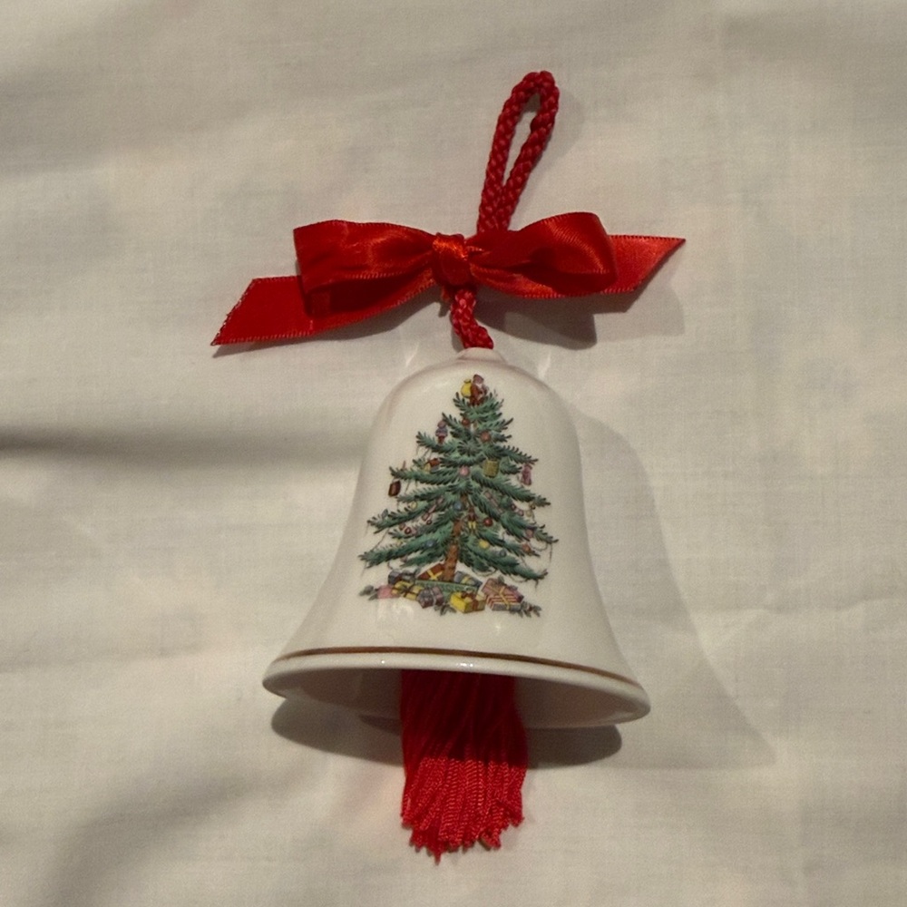 Spode Christmas Tree Tassel Bell, Bell Shaped Christmas Ornament